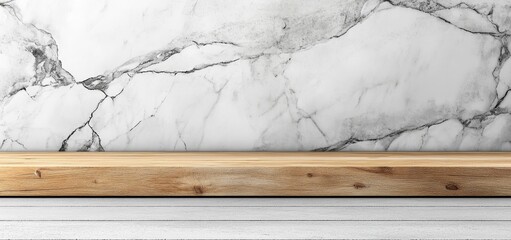 Poster - Stone base podium featuring vertical wooden panels, ideal for presentations and product displays