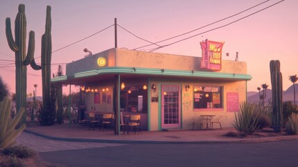 Poster - sunset in the city