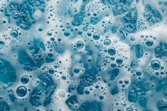 Photo of Car wash foam and small bubbles. Background texture for backdrops or mapping