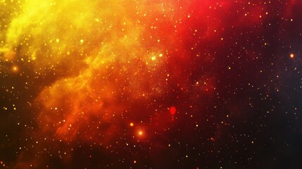 Wall Mural - Vibrant Abstract Cosmic Background with Stars, Nebulae, and Colorful Space Elements in Fiery Red, Orange, and Yellow Hues Perfect for Artistic Designs or Sci-fi Themes