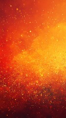 Poster - Vibrant Abstract Background with Fiery Red and Orange Texture Featuring Soft Bokeh and Glittering Particles for Creative Designs and Digital Art Projects