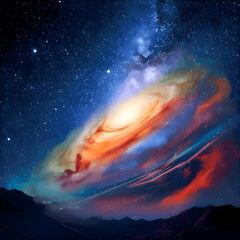 galaxy in night sky in romania