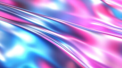 Poster - Abstract Background of Soft Waves in Shades of Blue and Pink with Glimmering Light Reflections for Use in Digital Designs and Creative Projects