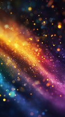 Poster - Vibrant and Dreamy Starry Background with Colorful Bokeh Effect Capturing the Essence of Fantasy and Cosmic Wonder in a Striking Visual Display