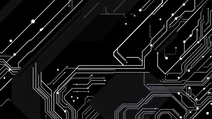 a close up of a computer circuit board with many lines,