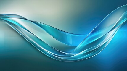 Aufkleber - A futuristic abstract glass wave gracefully flowing against a geometric background, blending modern design elements with smooth, fluid shapes.
