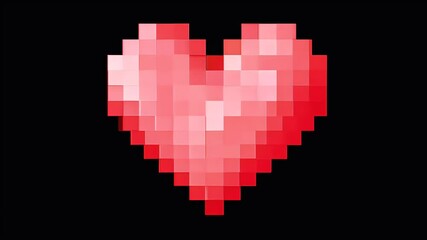 pixelated 3d art rotates elegantly blending retro gaming aesthetics modern animation perfect love th
