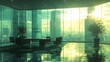 © pongtap - Corporate office with city view at sunset modern architecture business
