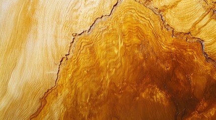 Poster - Beautiful close-up of pine wood featuring rich yellowish hues and detailed grain patterns, highlighting the organic elegance of nature.