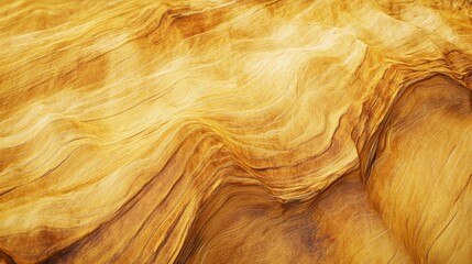 Poster - Beautiful close-up of pine wood featuring rich yellowish hues and detailed grain patterns, highlighting the organic elegance of nature.
