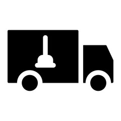 Wall Mural - plumber truck icon