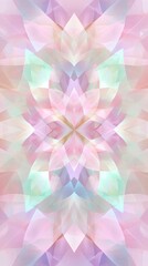 Poster - Abstract Floral Pattern with Soft Pastel Colors and Geometric Shapes for Use in Design Projects and Backgrounds in a Modern Aesthetic