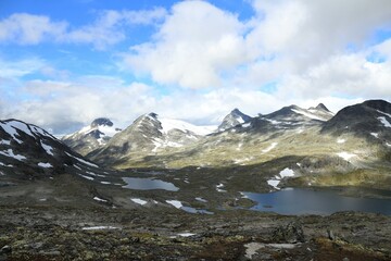 mountains and clouds