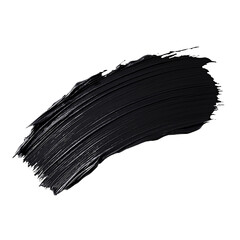 Poster - Black paint brush stroke on transparent background