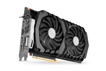 Graphics card isolated on white