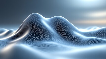 Abstract Digital Landscape with Rolling Hills