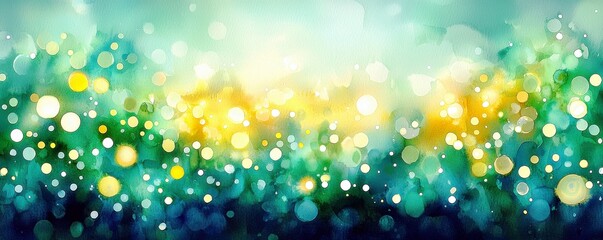 Poster - Abstract Colorful Background with Blurry Lights and Bokeh Effect for Vibrant Design and Creative Artwork