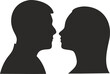 © Graphic point - silhouette of a couple