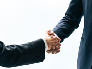 Poster - handshake, shaking hands, cooperation, support, business, trust, congratulations, unity, teamwork, customer, contract, credit, friendship, partnership, businessperson, people, businessman, man, japane