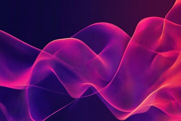 Poster - Abstract pink and purple flowing wave design.