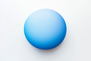 Poster - Single light blue sphere on white background.