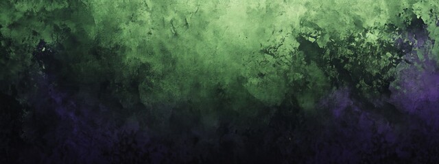 Poster - Abstract green and purple watercolor texture background.