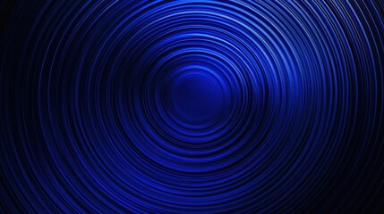 Poster - Abstract blue concentric circles background.