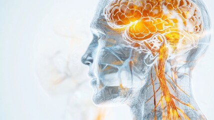 Poster - Glowing Human Brain Anatomy in Digital Medical