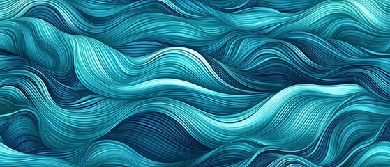 Elegant waves in shades of turquoise and teal.