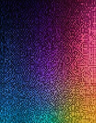 Aufkleber - Abstract Colorful Mosaic Pixelated Gradient Design