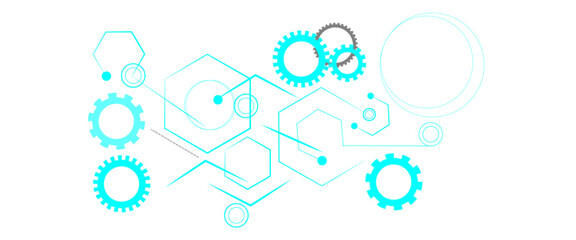 Fototapete - Vector abstract technology circuit diagram on white background. concept, science, technology background	