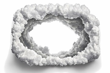 Wall Mural - white clouds framing empty space for creative background design