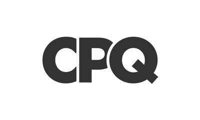 Poster - CPQ logo design template with strong and modern bold text. Initial based vector logotype featuring simple and minimal typography. Trendy company identity.