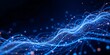 © RizzDesign - Abstract blue waves of particles and lines.