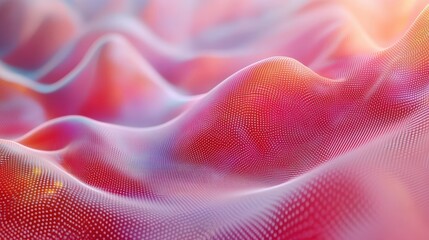 Poster - Abstract Digital Waves Flowing Through Big Data Visualization with Futuristic Colors and Patterns in a Dynamic and Engaging Design