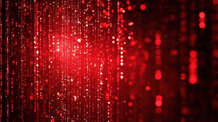 Aufkleber - abstract red matrix background with futuristic technology elements, sparkling lights, and modern dig