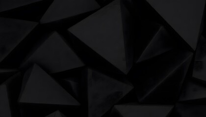  Abstract Black Triangular Forms: A Dark and Mysterious Composition