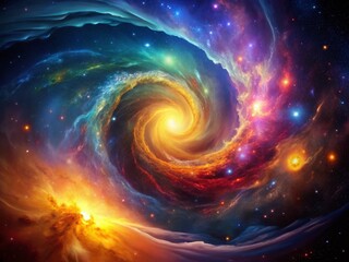 Wall Mural - vibrant swirling nebula: cosmic abstract background for design projects