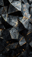 Wall Mural - Abstract Dark Gold Geometric Texture Background