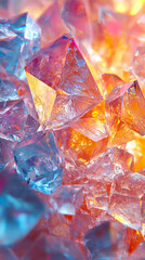 Wall Mural - Vibrant Crystal Cluster  Gemstone Background  Abstract Texture