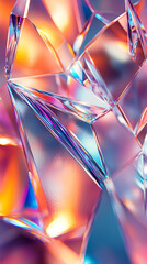 Wall Mural - Abstract Crystal Prism  Vibrant Iridescent Colors