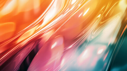 Poster - Colorful abstract patterns create a vibrant visual experience with wavy textures