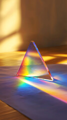 Wall Mural - Prism Rainbow Refraction Light Spectrum Glass Triangle