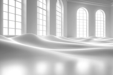 Poster - abstract white studio background for product presentation
