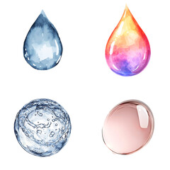 Poster - Fluid art showcase water droplets and swirls studio environment digital illustration colorful perspectives