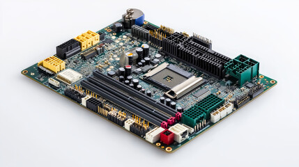 Aufkleber - Motherboard brain on white background for technology concept design. Vector version also available in gallery