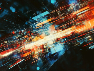 Poster - abstract technology communication concept background