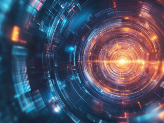 Poster - abstract technology communication concept background