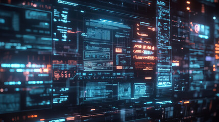 Poster - HUD futuristic info box and borders, display interface elements, vector callout frames. HUD and Sci Fi or future technology screen frames and info boxes, virtual dashboard callout message borders