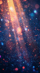 Wall Mural - Sparkling Glitter Background  Blue  Red  Orange Bokeh Lights